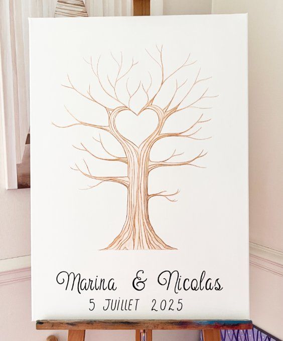 Arbre à empreintes de mariage