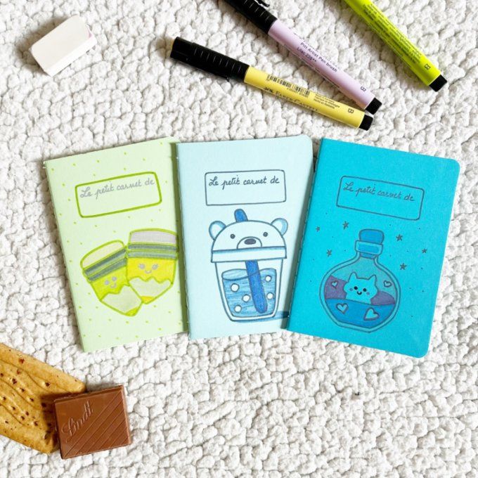 Carnet kawaii école cadeau des maîtresses vert clair