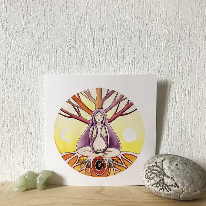 Carte pliée La Femme arbre