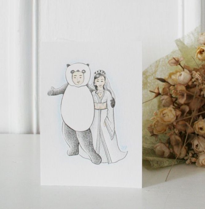 Dessin sur carte Naissance - Copie