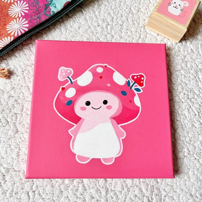 Tableau pour enfant - Champignon mignon