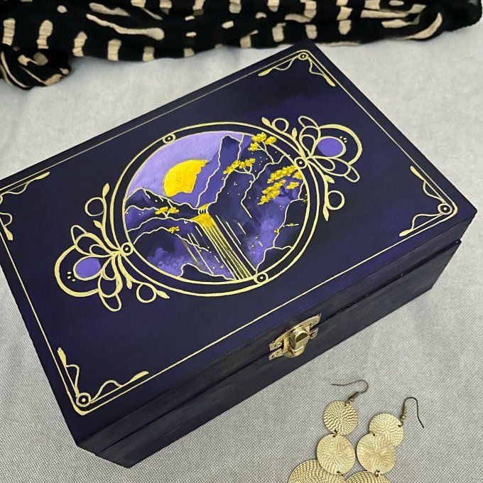 Boite à bijoux La cascade d'or