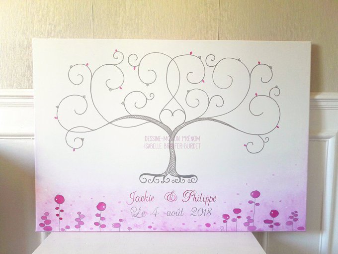 Arbre à empreintes de mariage